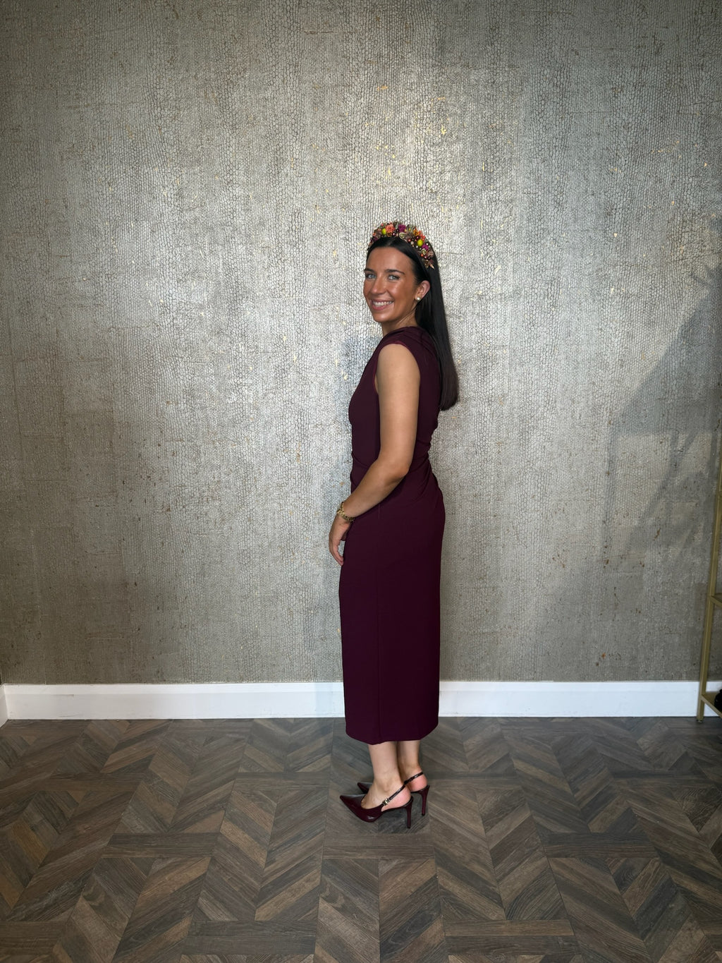 The Donna Dress Burgundy