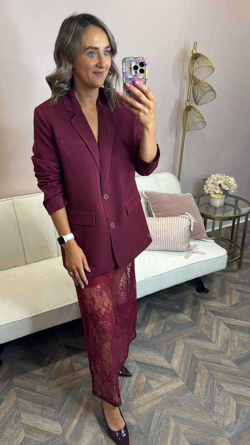The Sage Skirt Burgundy