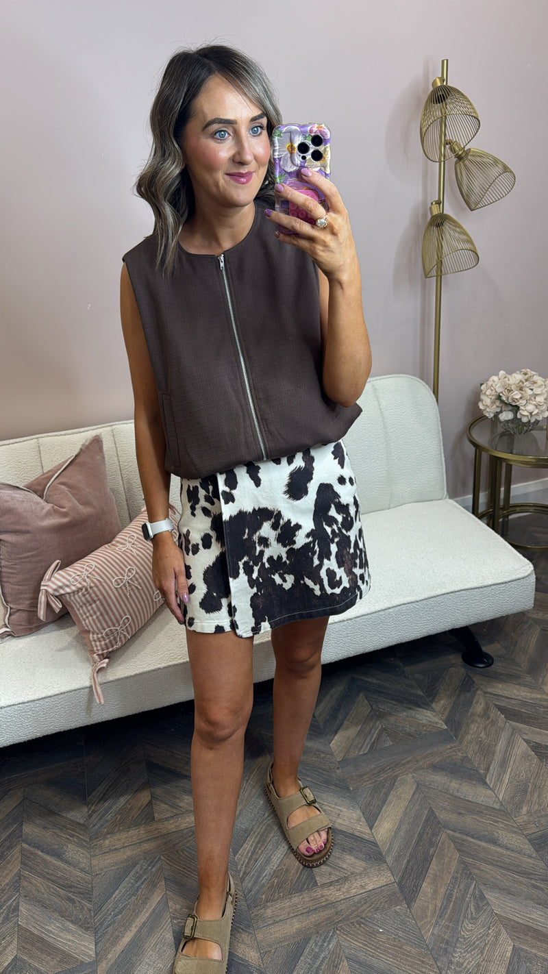 The Fiona Sleeveless Bomber Jacket