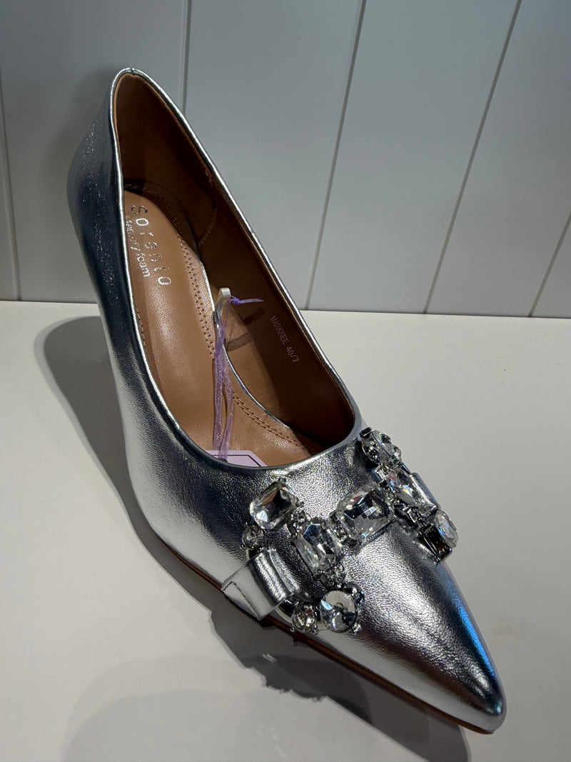 Markree- Silver Diamond Heel