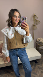 The Nayeli Sleeveless Bomber Jacket