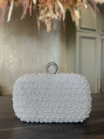 White Pearl Clutch Bag