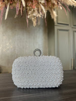 White Pearl Clutch Bag